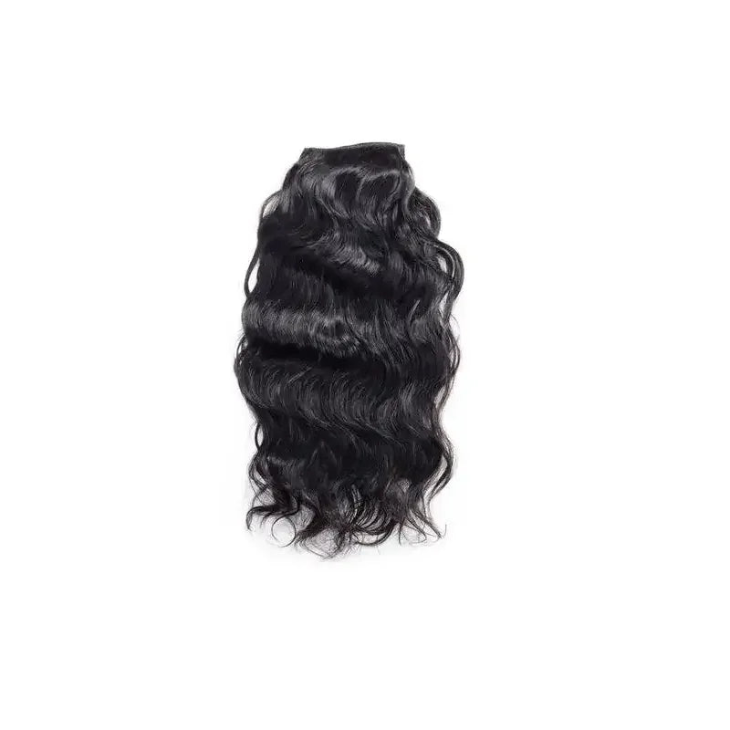 Natural Wavy Single Donor Raw Indian Hair Bundles Unprocessed Temple Hair