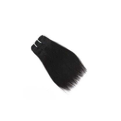Black hair extensions on a white background