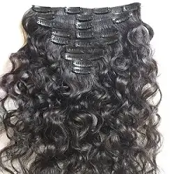 clip in curly hair