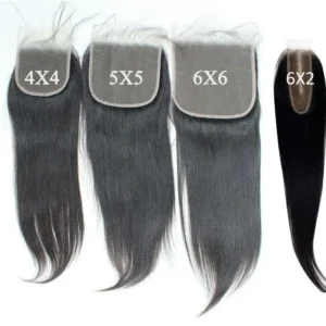 Raw Indian lace closure human hair